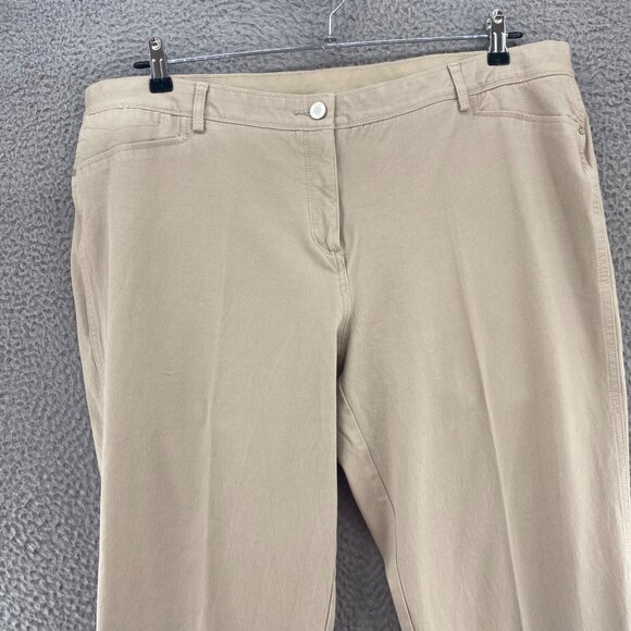 Chicos Jeans Womens 4 US 20 Plus Beige So Slimming Stretch Skinny Ankle Twill - Picture 2 of 12